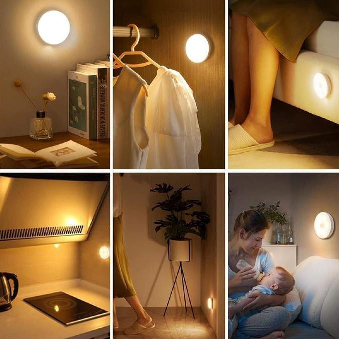 PACK 3 UNIDADES - LÁMPARA LED CON SENSOR DE MOVIMIENTO - CON SWITCH PARA LUZ CALIDA O FRÍA 💡 - ILUMINACIÓN AL INSTANTE SIN ESFUERZO