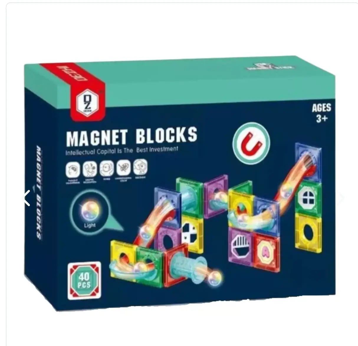 BLOQUES MAGNETICOS LUMINOSOS - CREA Y CONSTRUYE - APRENDIZAJE ACTIVO ✨