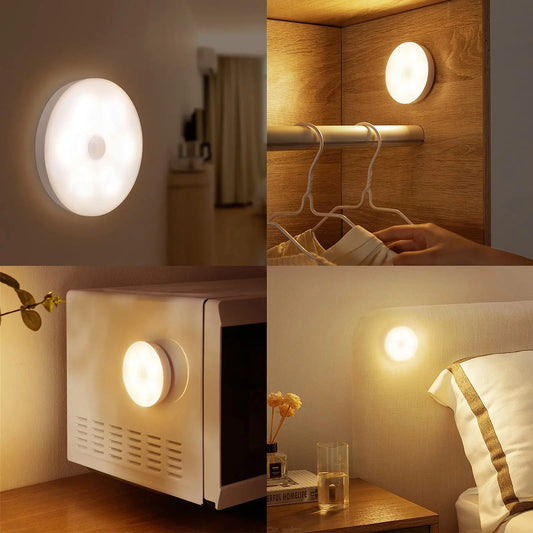 PACK 3 UNIDADES - LÁMPARA LED CON SENSOR DE MOVIMIENTO - CON SWITCH PARA LUZ CALIDA O FRÍA 💡 - ILUMINACIÓN AL INSTANTE SIN ESFUERZO