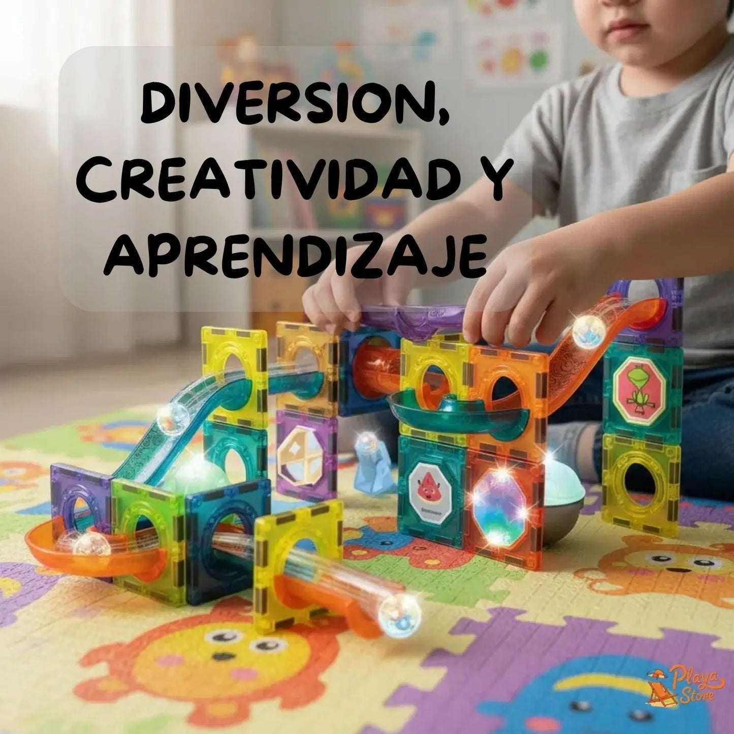 BLOQUES MAGNETICOS LUMINOSOS - CREA Y CONSTRUYE - APRENDIZAJE ACTIVO ✨