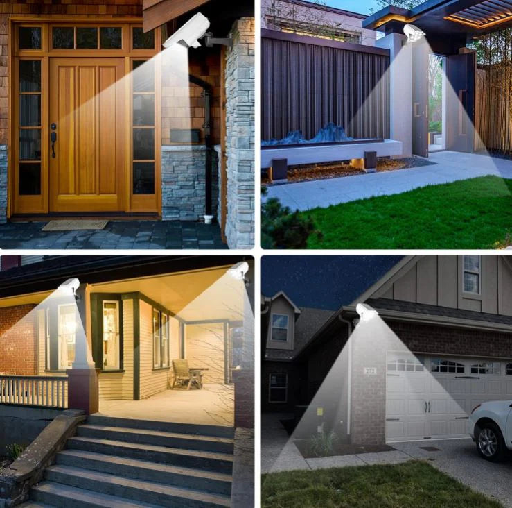 BrightPatrol® - Foco LED solar tipo cámara - Aumenta la protección de tu hogar🔒