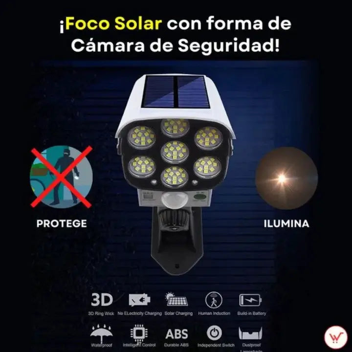 BrightPatrol® - Foco LED solar tipo cámara - Aumenta la protección de tu hogar🔒