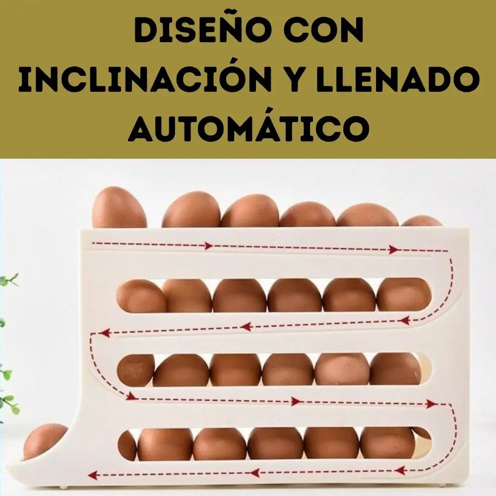 DISPENSADOR DE HUEVOS DE 4 NIVELES - AHORRA ESPACIO - OPTIMIZA TU COCINA AL INSTANTE